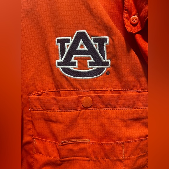 Men's Columbia Orange Auburn Tigers PFG Tamiami Shirt - Picture 5 of 7